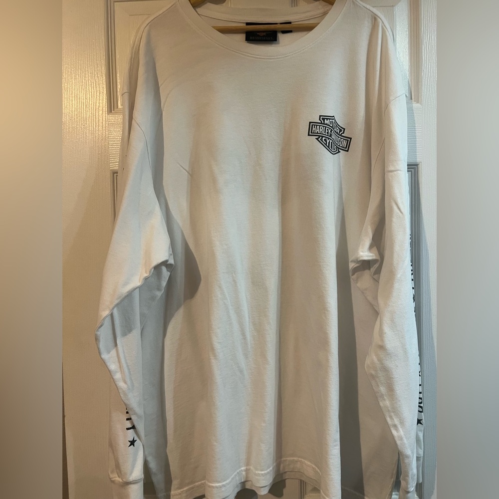 Harley-Davidson Men's White Long Sleeve Tee